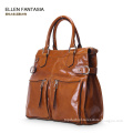 Oil Leather Messenger Bag Top Grain Cowhide Leather Brown (EF3773)